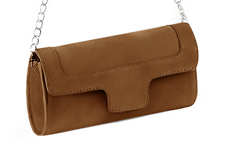 Handcrafted women's elegant clutch in premium caramel brown leather. Perfect for weddings, ceremonies, and parties.  
                Choose from our luxurious collections of leather and fabric to perfectly match your clutches to your outfits.